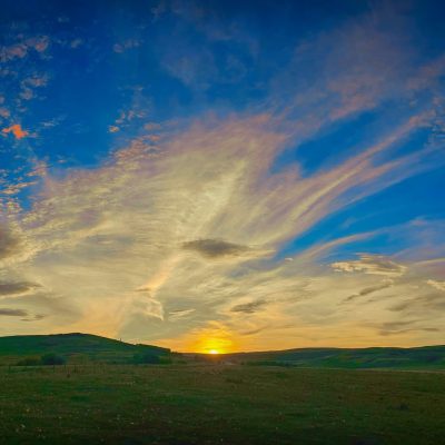 Rural sunset, MD of Willow Creek No. 26, AB, 2025-09-28