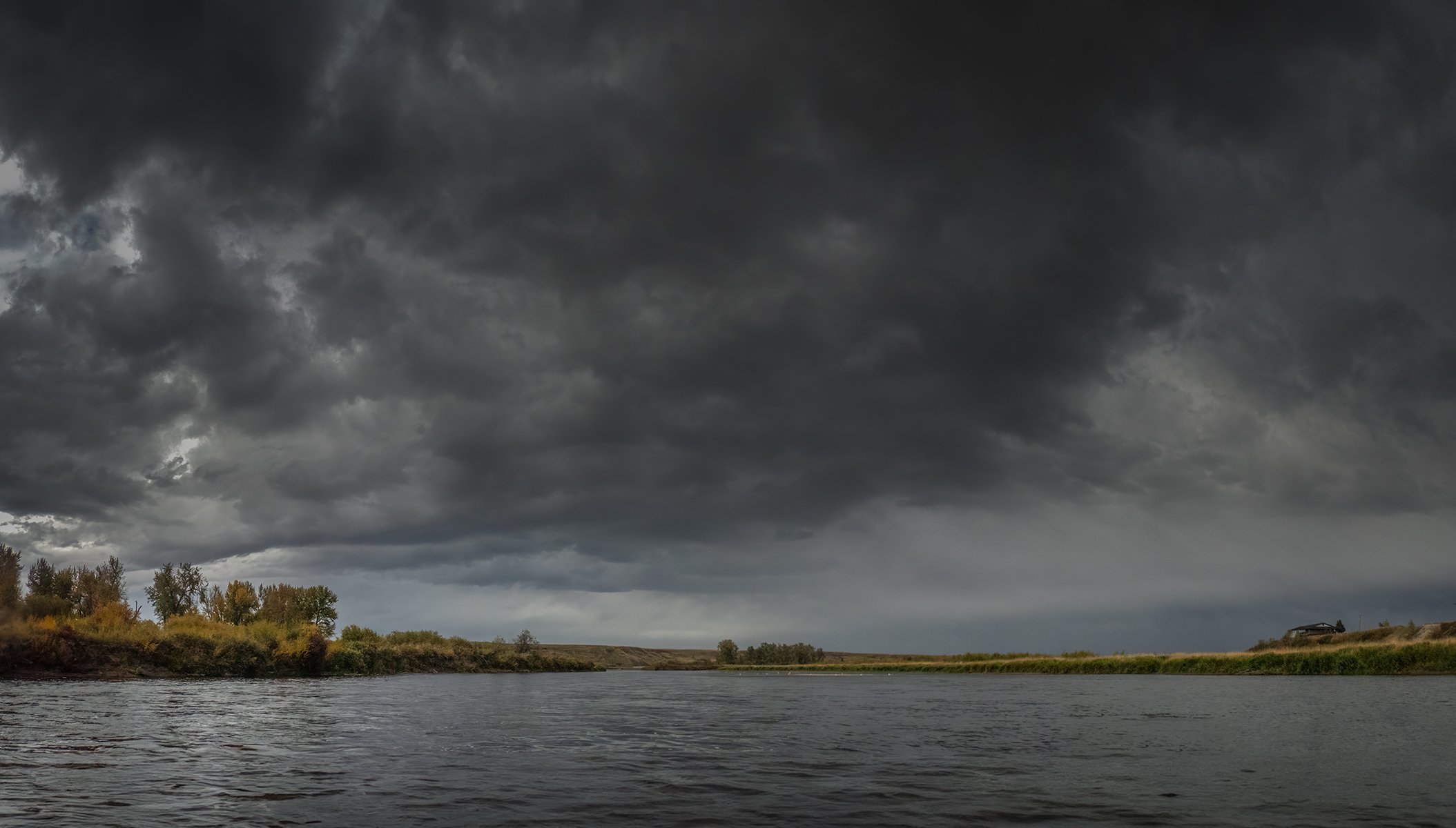 Dark Skies, Johnson's Island, Bow River Float, Alberta, 2024-09-29