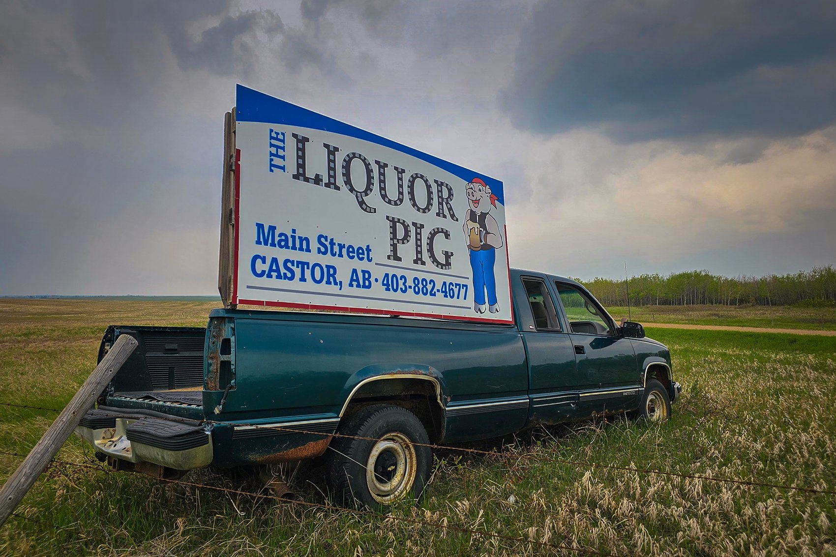 The-Liquor-Pig-Signage-Hwy-21-Alberta-2024-05-19